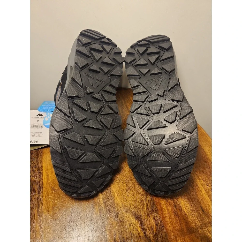 Ozark Trail Mens Waterproof Low Hike Outdoor Shoes Sz 11.5 Black Gray NEW